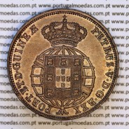 1/2 Macuta 1858 cobre – (Bela+) – Anverso (variação de brilho 1) – Ref. MQ.4D.AG.P5.AG.01.01.A2