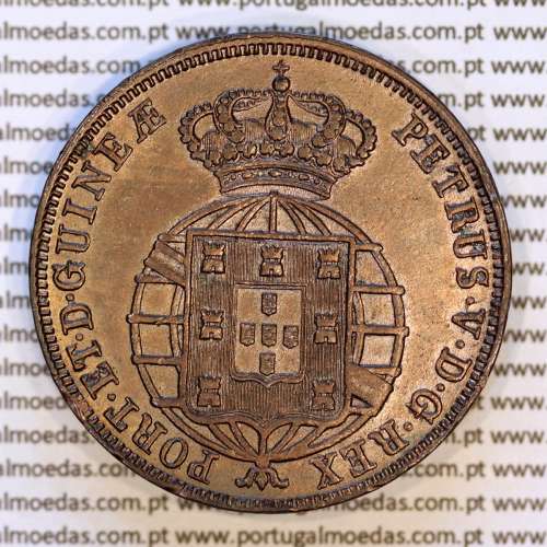 1/2 Macuta 1858 cobre – (Bela+) – Anverso (variação de brilho 2) – Ref. MQ.4D.AG.P5.AG.01.01.A2