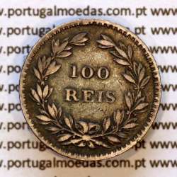 100 réis 1854 prata — busto cabelos lisos — Reverso (variação de brilho 1) — Ref. MQ.4D.AG.P5.02.01.B2
