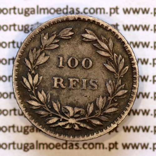 100 réis 1854 prata — busto cabelos lisos — Reverso (variação de brilho 2) — Ref. MQ.4D.AG.P5.02.01.B2