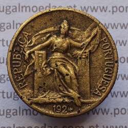 50 Centavos 1924 Bronze-Alumínio, $50 centavos 1924 Alumínio-Bronze Republica Portuguesa, (MBC), World Coins Portugal  KM 575