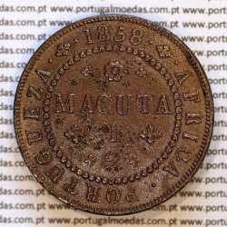 Angola 1/2 Macuta 1858 copper – (VF) – Reverse – Ref. MQ.4D.AG.P5.AG.01.01.B1