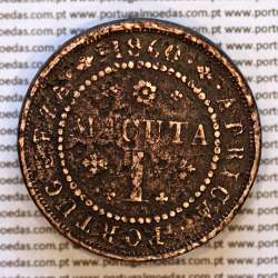 1 Macuta 1860 cobre (BC) — Reverso — Ref. MQ.4D.AG.P5.AG.02.01.C1