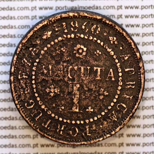 1 Macuta 1860 cobre (BC) — Reverso — Ref. MQ.4D.AG.P5.AG.02.01.C1