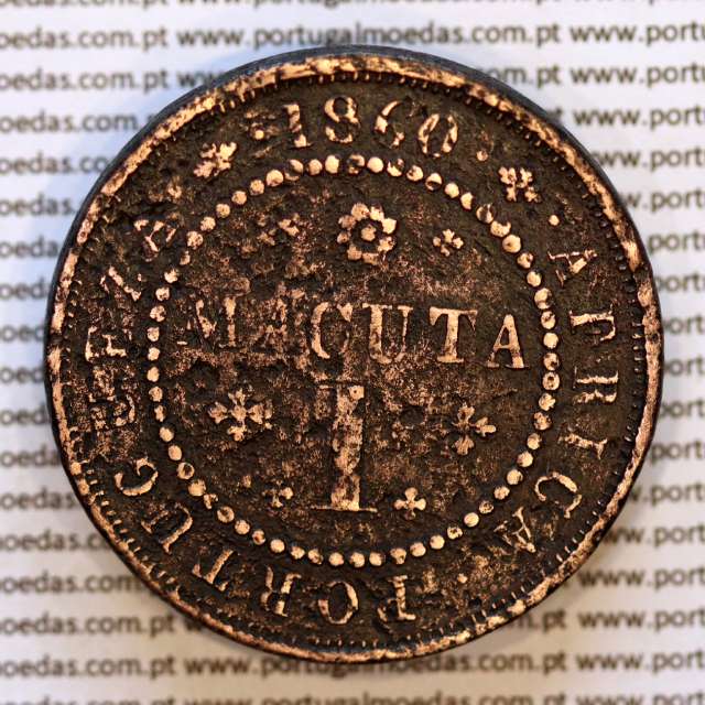 1 Macuta 1860 cobre (BC) — Reverso — Ref. MQ.4D.AG.P5.AG.02.01.C1
