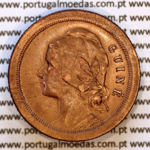 20 Centavos 1933 bronze Guiné – (Bela) – Anverso (variação de brilho 1) – Ref. AG.GU.04.01.A6