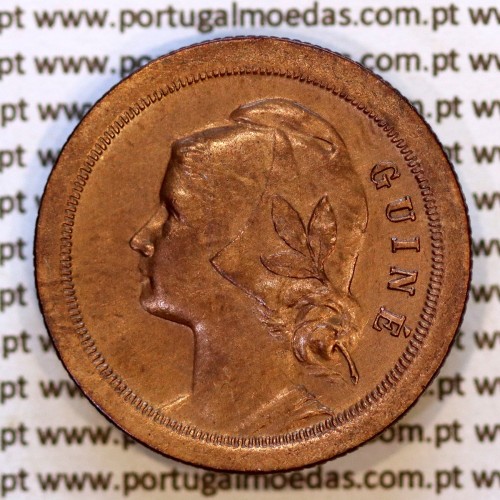 20 Centavos 1933 bronze Guiné – (Bela) – Anverso (variação de brilho 2) – Ref. AG.GU.04.01.A6