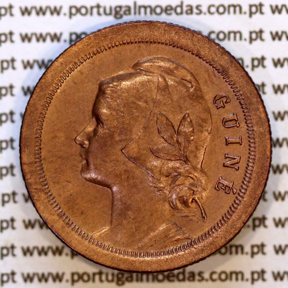 20 Centavos 1933 bronze Guiné – (Bela) – Anverso (variação de brilho 2) – Ref. AG.GU.04.01.A6