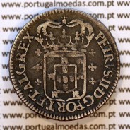 Portugal 6 Vinténs silver coin of Peter II (1683–1706) – obverse – MQ.4D.AG.P2.50.05.B1 - (light capture 2)