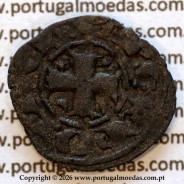 Portugal medieval billon dinheiro coin — Obverse (brightness variation 2) — Ref. MQ.1D.AG.DI.04.28.A2