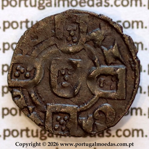 Dinheiro em bolhão D. Dinis I — Reverso (variação de brilho 1) — Ref. MQ.1D.AG.DI.04.58.A2