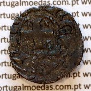 Portugal medieval billon dinheiro coin — Obverse — Ref. MQ.1D.AG.DI.07.01.A5