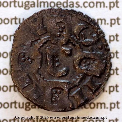 Portugal medieval billon dinheiro coin — Reverse — Ref. MQ.1D.AG.DI.07.09.A1