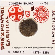 Dinheiro em bolhão D. Dinis I — Detalhe iconográfico (incografia) — Ref. MQ.1D.AG.DI.07.09.A1