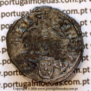 Portugal medieval billon dinheiro coin — Reverse (light 2) — Ref. MQ.1D.AG.DI.08.14.A1
