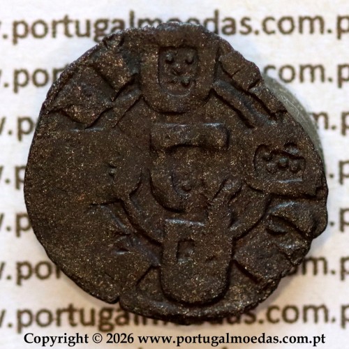 Portugal medieval billon dinheiro coin – Reverse (brightness variation 1) – Ref. MQ.1D.AG.DI.04.07.A2