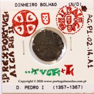 Dinheiro de D. Pedro I — Pormenor da iconografia – Ref. MQ.1D.AG.P1.02.14.A1