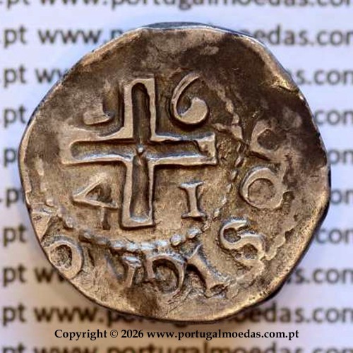 Meio Tostão 1641 prata  – Reverso (variação de brilho 1) – Ref. MQ.4D.AG.J4.38.03.A1