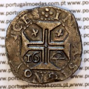 Portugal Silver Tostão 1642 of King João IV – Reverse (brightness variation 1) – Ref. MQ.4D.AG.J4.68.10.A1