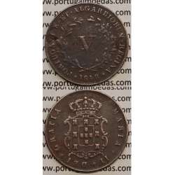MOEDA V REIS COBRE 1848 (MBC-) - D.MARIA II