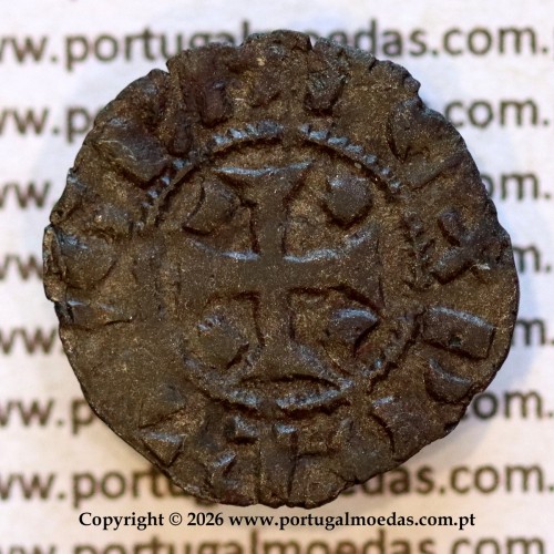 Dinheiro D. Pedro I bolhão (1357–1367) – Anverso (variação de brilho 1) – Ref. MQ.1D.AG.P1.01.06.A1