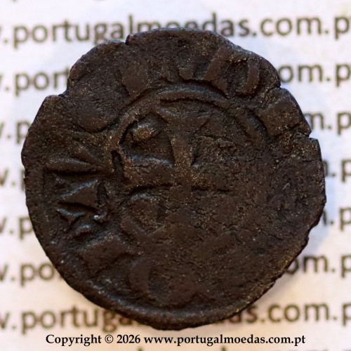 Dinheiro D. Pedro I bolhão (1357–1367) – Anverso – Ref. MQ.1D.AG.P1.02.08.B4