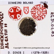 Dinheiro D. Dinis I bolhão (1279–1325) – Detalhe iconográfico – Ref. MQ.1D.AG.DI.04.83.A5