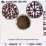 Mealha (½ Dinheiro) em bolhão de D. Sancho II (1223–1248) – Incografia (Detalhe) – Ref. MQ.1D.AG.S2.01.01.A1-IC1
