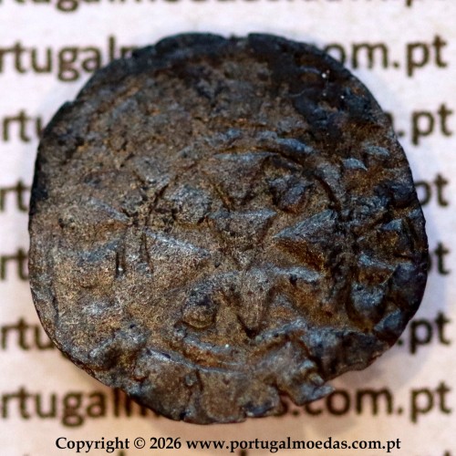 Mealha (½ Dinheiro) em bolhão de D. Sancho II (1223–1248) – Anverso (Variação Brilho 2) – Ref. MQ.1D.AG.S2.01.01.A1-A1