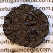 Mealha (½ Dinheiro) em bolhão de D. Sancho II (1223–1248) – Anverso (Variação Brilho 1) – Ref. MQ.1D.AG.S2.01.02.A1-A1