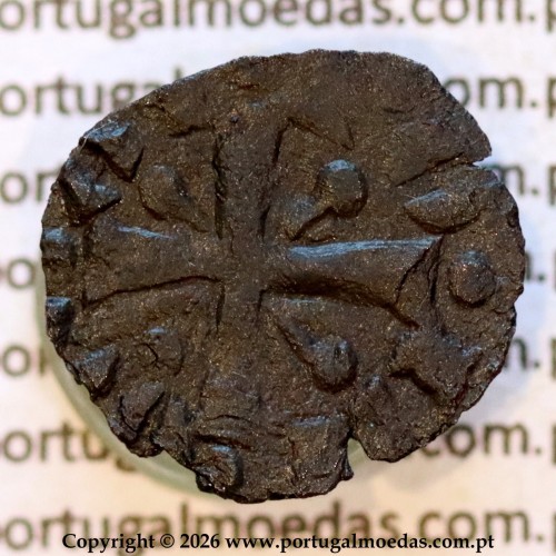 Mealha (½ Dinheiro) em bolhão de D. Sancho II (1223–1248) – Reverso (Variação Brilho 1) – Ref. MQ.1D.AG.S2.01.02.A1-R1