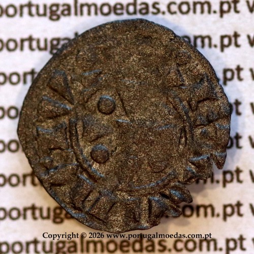 Dinheiro em bolhão de D. Sancho II (1223–1248) – Anverso (Variação Brilho 2) – Ref. MQ.1D.AG.S2.02.02.A1-A2