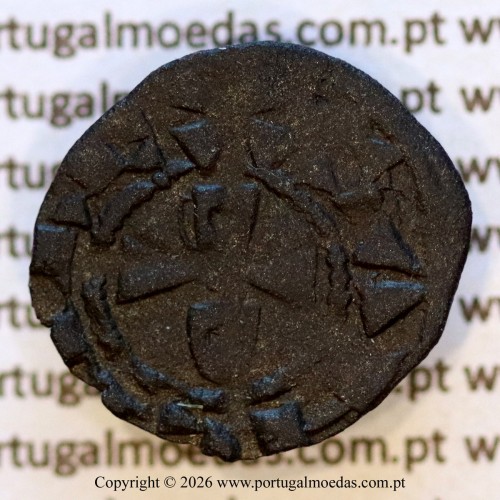 Dinheiro D. Sancho II bolhão – Anverso (variação de brilho 1) – Ref. MQ.1D.AG.S2.06.03.A1