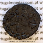 Dinheiro D. Sancho II bolhão – Anverso (variação de brilho 1) – Ref. MQ.1D.AG.S2.06.03.A1