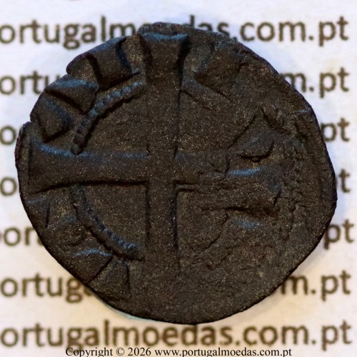 Portugal King Sancho II billon dinheiro – Reverse (brightness variation 2) – Ref. MQ.1D.AG.S2.06.03.A1