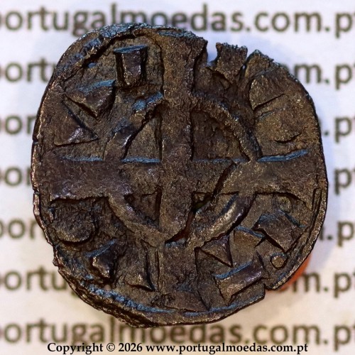 Portugal  coin of dinheiro in billon of King Sancho II (1223–1248) – Reverse – Ref. MQ.1D.AG.S2.08.13.B1