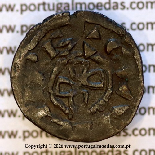 Dinheiro bolhão de D. Sancho II (1223–1248) – Anverso – Ref. MQ.1D.AG.S2.11.04.A1-A1