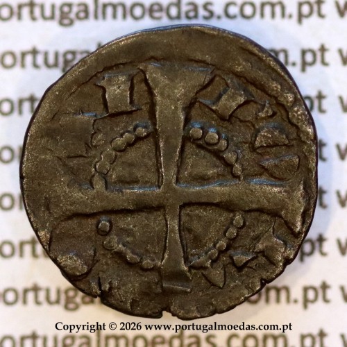 Portugal D. Sancho II (1223–1248) billon dinheiro – Reverse – Ref. MQ.1D.AG.S2.11.04.A1-A2