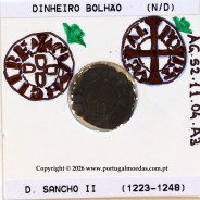 Dinheiro bolhão de D. Sancho II (1223–1248) – Incografia – Ref. MQ.1D.AG.S2.11.04.A3-A3