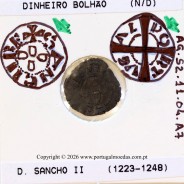 Dinheiro em bolhão de D. Sancho II (1223–1248) – Incografia (Detalhe) – Ref. MQ.1D.AG.S2.11.04.A7-F3