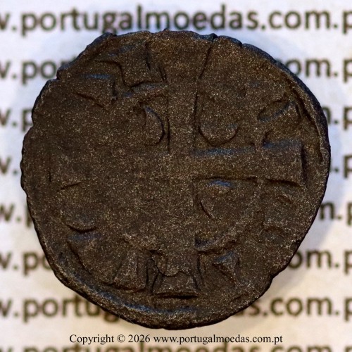 Dinheiro em bolhão de D. Sancho II (1223–1248) – Reverso – Ref. MQ.1D.AG.S2.11.13.A1