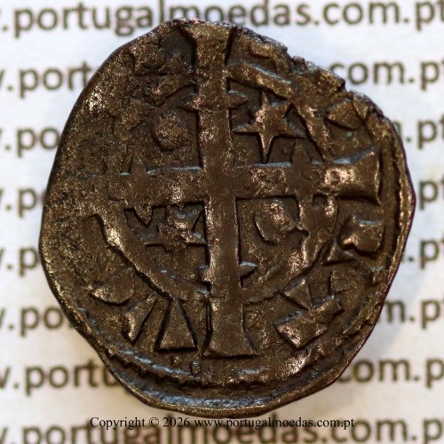 Dinheiro em bolhão de D. Sancho II (1223–1248) – Reverso – Ref. MQ.1D.AG.S2.15.01.A1
