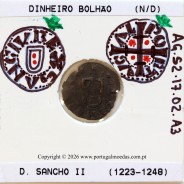 Portugal dinheiro in billon of King Sancho II (1223–1248) – Iconography – Ref. MQ.1D.AG.S2.17.02.A3
