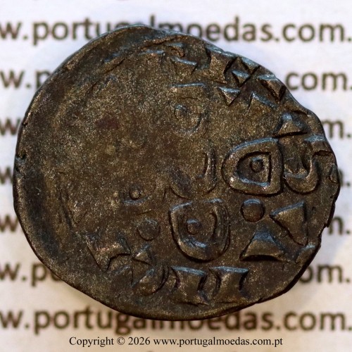 Portugal dinheiro in billon of King Sancho II (1223–1248) – Obverse – Ref. MQ.1D.AG.S2.25.02.A1