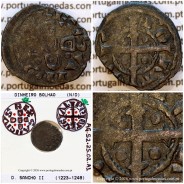 Dinheiro em bolhão de D. Sancho II (1223–1248) – Detalhe conjunto – Ref. MQ.1D.AG.S2.25.02.A1