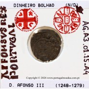 Dinheiro em bolhão de D. Afonso III (1248–1279) – Incografia – Ref. MQ.1D.AG.A3.01.15.A4