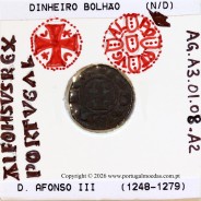 Portugal billon dinheiro of King Afonso III (1248–1279) – Incography – Ref. MQ.1D.AG.A3.01.08.A2
