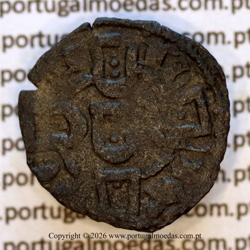 Dinheiro em bolhão de D. Afonso III (1248–1279) – Anverso – Ref. MQ.1D.AG.A3.01.29.A1