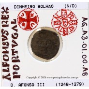 Dinheiro em bolhão de D. Afonso III (1248–1279) – Incografia – Ref. MQ.1D.AG.A3.01.00.A8