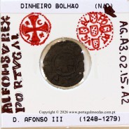 Dinheiro em bolhão de D. Afonso III (1248–1279) – Incografia – Ref. MQ.1D.AG.A3.02.15.A2
